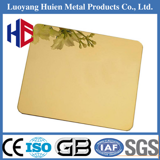 Gold 8k Mirror Color Coating Stainless Steel Sheet